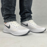 نایک زوم مردانه، کفش ورزشی سفید، مناسب دویدن و استفاده روزمره