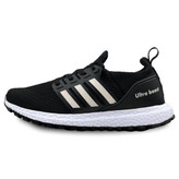 کفش اسپرت مردانه مدل آیداس (Adidas Style) با ترکیب رنگ مشکی و سفید، نمای جانبی.