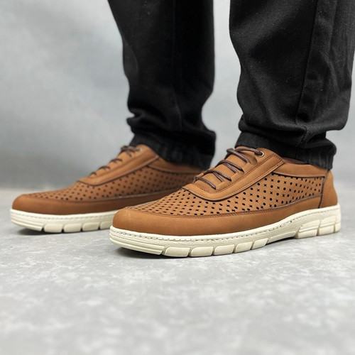 کفش مردانه تابستانی Skechers، رنگ خردلی روشن